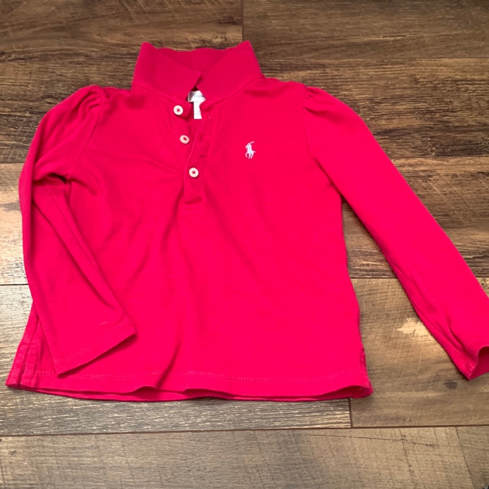 Ralph Lauren Girls Long Sleeve Cotton Polo. Size 24 months